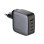 LDNIO Q408 GaN 100W 4x USB Kućni punjač sa USB C kablom crni