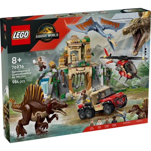 LEGO 76976 Vazdušna misija sa spinosaurusom i kvecalkoatlusom