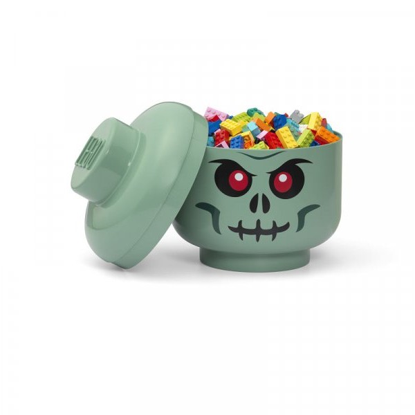 LEGO Glava za odlaganje (velika): Zeleni skeleton