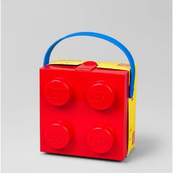 LEGO KUTIJA ZA UŽINU SA RUČKOM: CRVENA