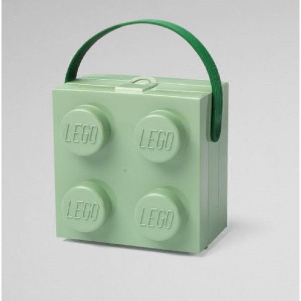 LEGO KUTIJA ZA UŽINU SA RUČKOM: PEŠČANO ZELENA