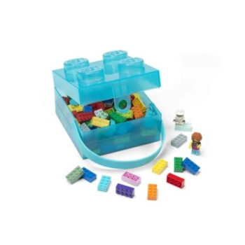 LEGO Kutija za užinu sa ručkom - Prozirno svetlo plava