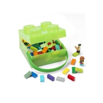 LEGO Kutija za užinu sa ručkom - Prozirno zelena