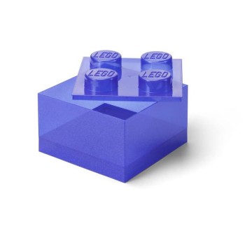 LEGO LEGO kutija za odlaganje sa poklopcem (4): Svetlucava ljubičasta