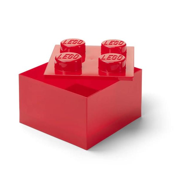 LEGO LEGO kutija za odlaganje sa poklopcem (4): Svetlucavo crvena