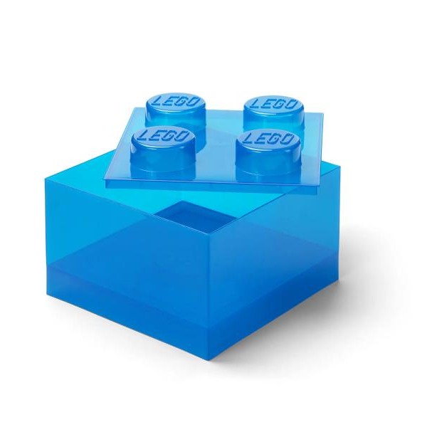 LEGO LEGO kutija za odlaganje sa poklopcem (4): Svetlucavo plava