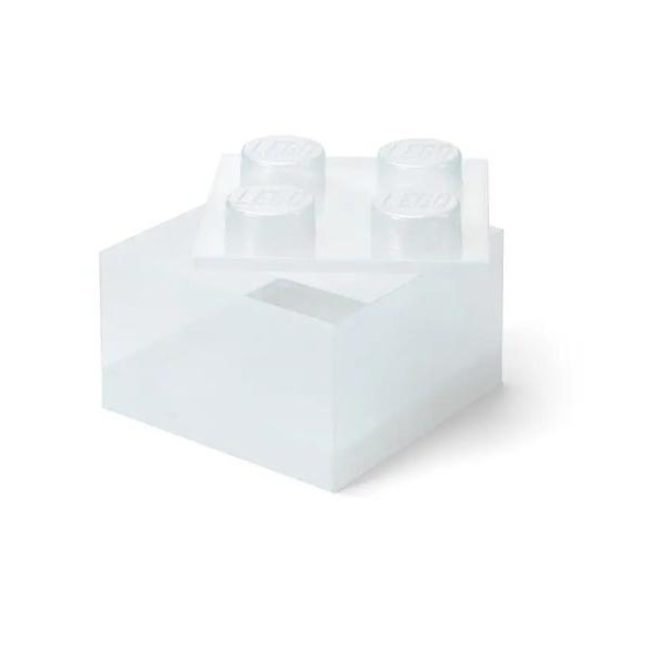 LEGO LEGO kutija za odlaganje sa poklopcem (4): Svetlucavo prozirna