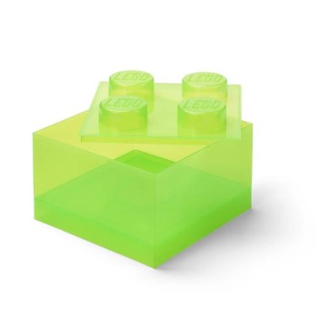 LEGO LEGO kutija za odlaganje sa poklopcem (4): Svetlucavo svetlo zelena