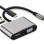 LINKOM Adapter-konvertor TIP C na HDMI 4K+VGA+1xUSB 3.0+TIP C (618)