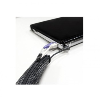 LOGILINK Fleksibilna zaštita za kablove sa rajfešlusom 1m x 30mm crna