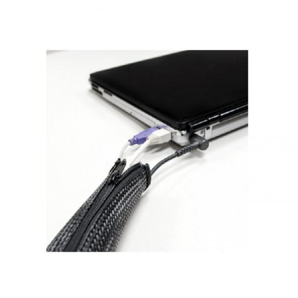 LOGILINK Fleksibilna zaštita za kablove sa rajfešlusom 1m x 30mm crna