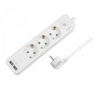 LOGILINK Produžni kabl 3 mesta, 2 USB, prekidač, 1.5m, beli (4782)