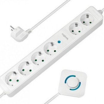 LOGILINK Produžni kabl 6 mesta, nožni prekidač, 1,5m, beli (4789)