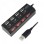 LOGILINK USB 2.0 HUB, 4-port, On/Off, crni