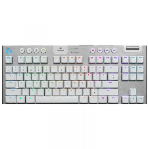 LOGITECH Bežična gejmerska tastatura G915 TKL Lightspeed Wireless US (Bela)