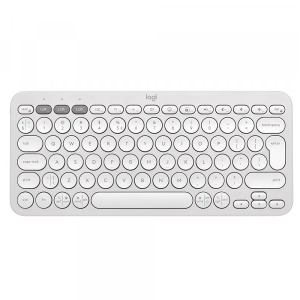 LOGITECH K380s Bluetooth Pebble Keys 2 US bela tastatura