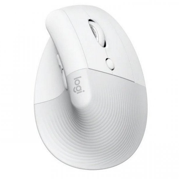 LOGITECH Lift Vertical Ergonomic Wireless miš beli