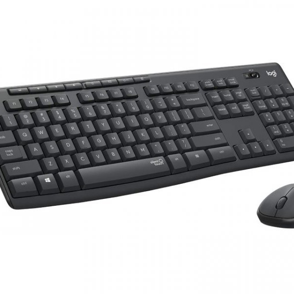 LOGITECH MK295 Silent Wireless Combo, tastatura + miš, crna, RU raspored