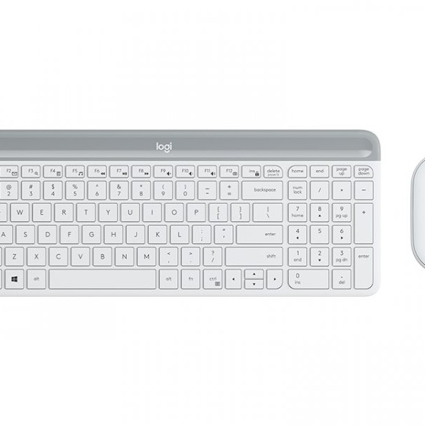 LOGITECH MK470 Wireless Desktop US bela tastatura + miš