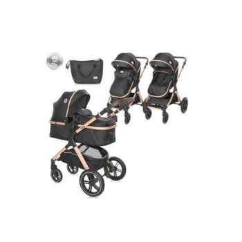 LORELLI BERTONI Kolica za bebe crno zlatna