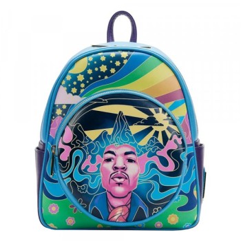 Loungefly Jimi Hendrix Psychodelic Landscape Zip Mini Backpack