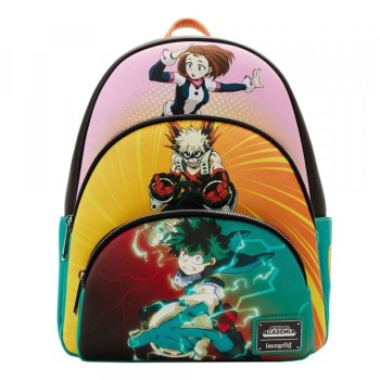 Loungefly My Hero Academia Triple Pocket Scene Mini Backpack