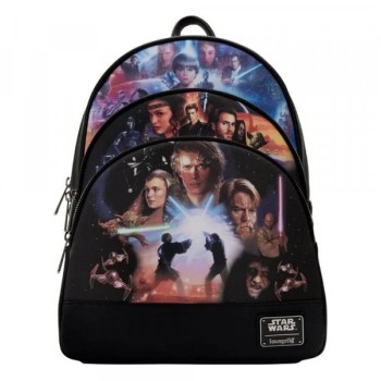 Loungefly Star Wars Trilogy 2 Triple Pocket Mini Backpack