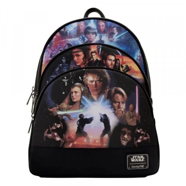 Loungefly Star Wars Trilogy 2 Triple Pocket Mini Backpack