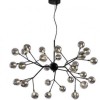 LUNA 118 LUSTER 27*G4(220V) BLACK/SMOKED GLASS