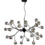 LUNA 118 LUSTER 27*G4(220V) BLACK/SMOKED GLASS