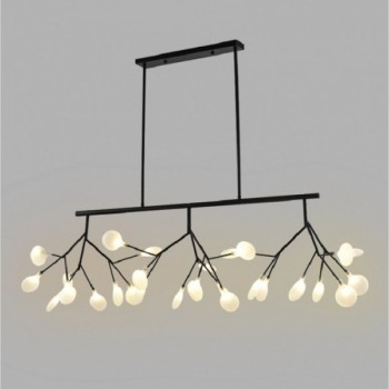 LUNA 121 Luster  27*G4(220V) Crna transparentno staklo