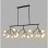 LUNA 121 Luster  27*G4(220V) Crna transparentno staklo