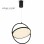 LUNA 253 VISILICA 10W 3000K CRNA DIMABILNA
