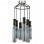 LUNA 96 LUSTER 6*GU10 BLACK/SMOKED GLASS