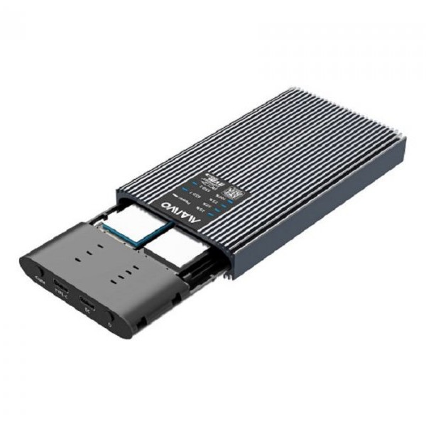 MAIWO K2022CL Externo dual klon Kućište USB-C na 2 x M.2 NVMe/SATA SSD