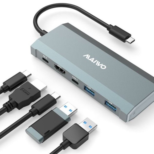MAIWO USB 3.2 Gen2 x 1 Tip-C 6 u 1 SATA &PCIe NvMe M.2 Kućište sa HDMI/PD/USB , KH1001