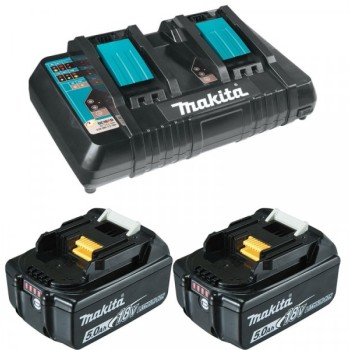 MAKITA SET 10 BL1850B 2 x 5Ah + DC18RD brzi dupli punjac 18 V