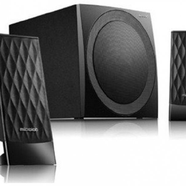 MICROLAB M-300 Aktivni drveni zvucnici 2.1 sistem 38W RMS(14W, 2x12W) 3.5mm