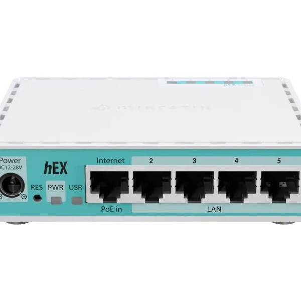 MIKROTIK E50UG hEX ruter sa 5 x Gigabit LAN / WAN portova 10/100/1000Mb/s + USB (Storage), ARM 64bit