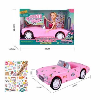 Milla Toys Lutka sa autom i stikerima za sređivanje auta 11/63765