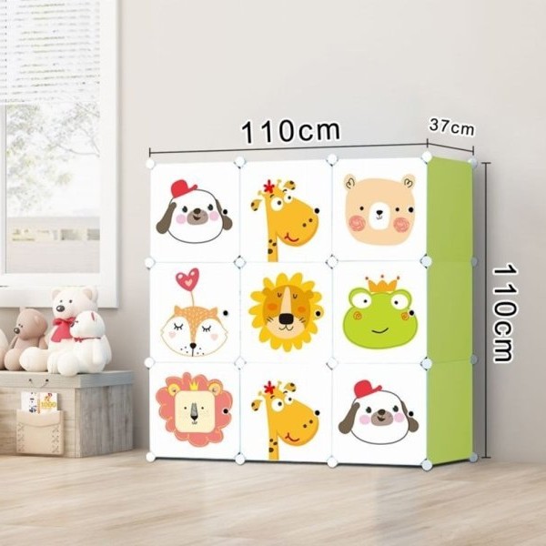 ModernHome Dečiji ormar sa 9 Polica Animals