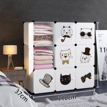 ModernHome DJEČIJI ORMAR SA 9 POLICA CATS 2
