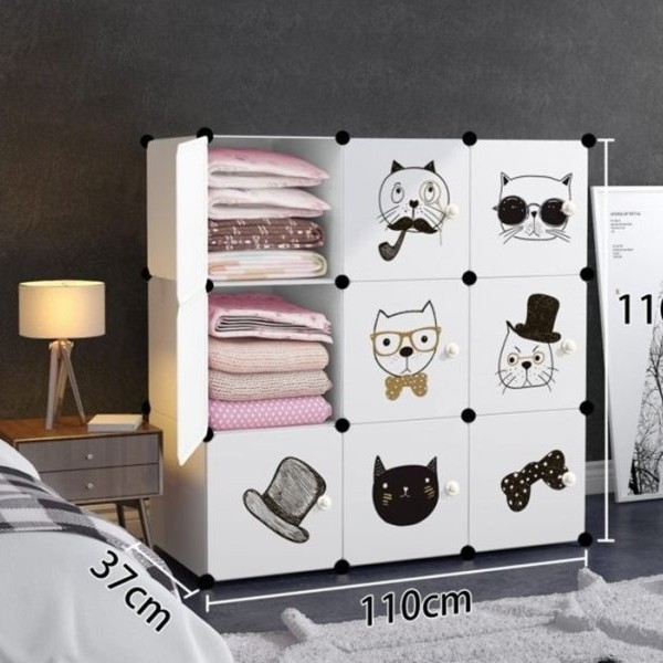 ModernHome DJEČIJI ORMAR SA 9 POLICA CATS 2