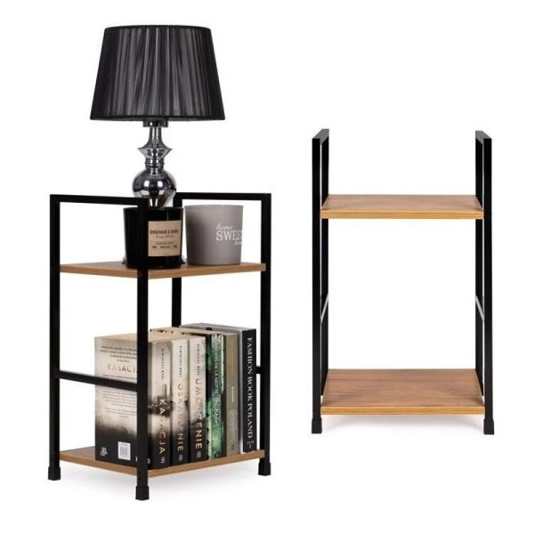 ModernHome Drvena polica sa dva nivoa, loft wild oak