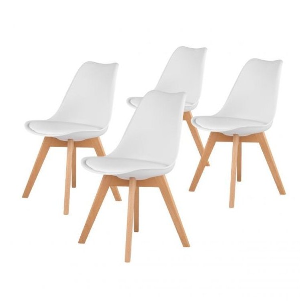 ModernHome Filipo Trpezarijske stolice set 4 kom Bela