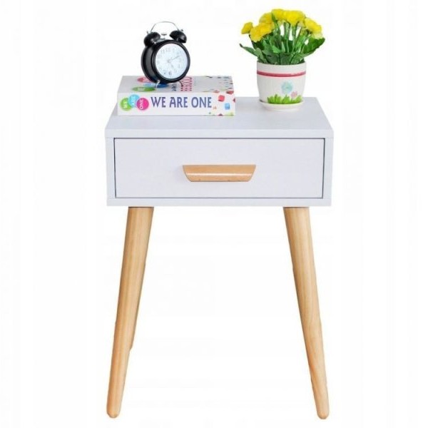 ModernHome Noćni stočić Deva Bela (WYJ-085 WHITE)