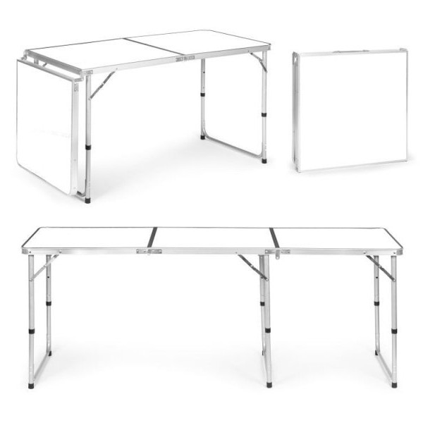 ModernHome Sklopivi sto za kampovanje - White, 180x60 cm