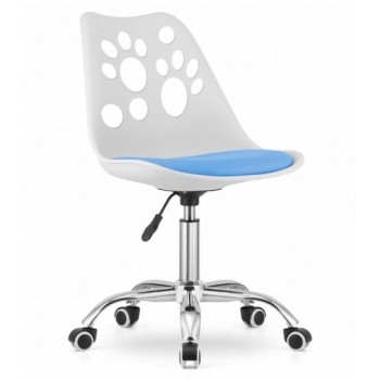 ModernHome Stolica Print White Blue