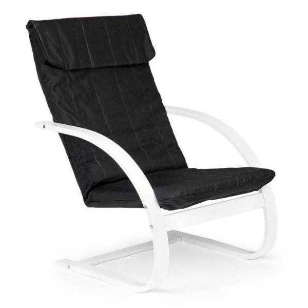 ModernHome Stolica za ljuljanje white/black