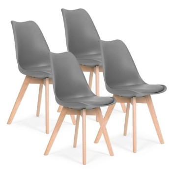 ModernHome Trepezarijske stolice set 4 kom Filipo Dark Gray
